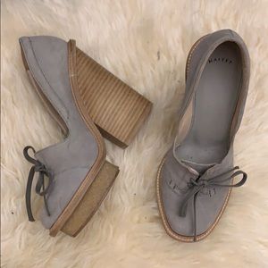 NEW Maiyet Dove Grey Platform Pumps Sz 37